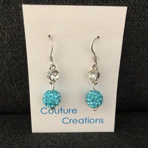 Shambala crystal bead earrings